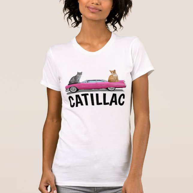 T-Shirts VINTAGES CAT PINK CADDY (Devant)