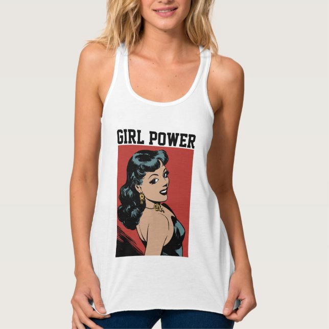 T-shirts Vintages Dames POWER FILLE (Devant)