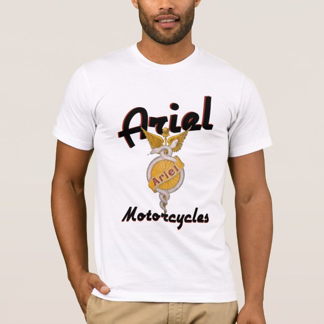 T-SHIRTS VINTAGES DE MOTO D'ARIEL (Devant)