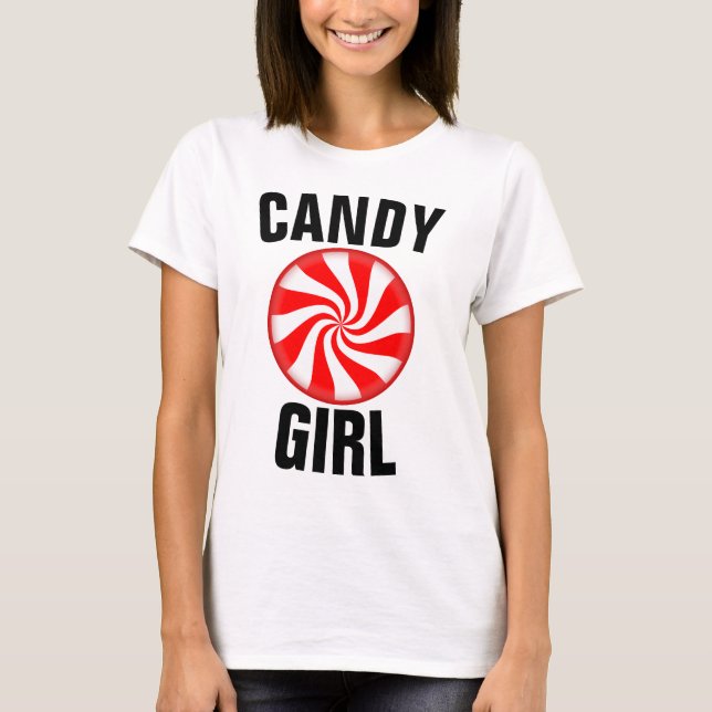 T-shirts Vintages pour dames CANDY GIRL (Devant)