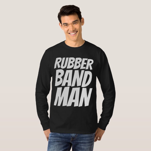 T-shirts Vintages pour hommes, RUBBERBAND MAN (Devant entier)