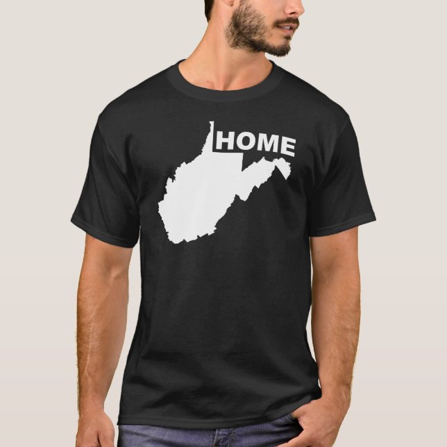 T-shirts West Virginia Maison Loin de l'État (Devant)