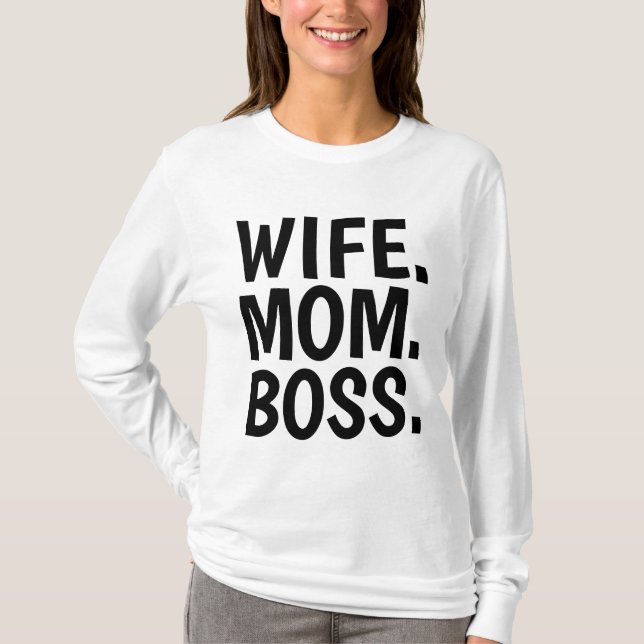 T-shirts WIFE MOM BOSS (Devant)