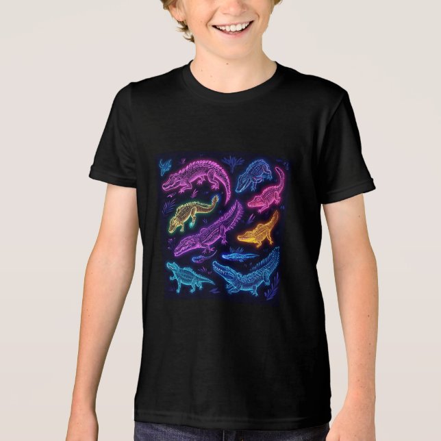 T-shirts Wild Neon Gator - Bold, Funky et Fierce (Recto)