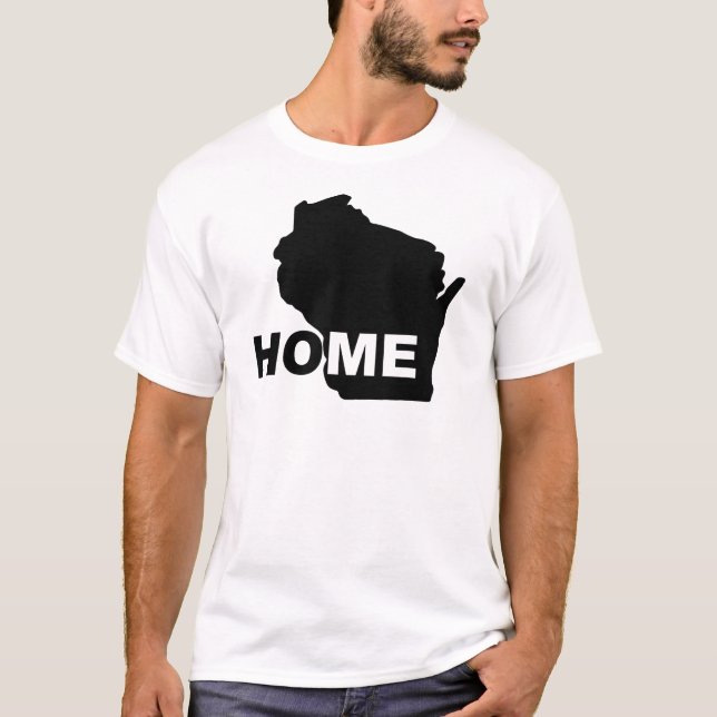 T-shirts Wisconsin Maison Loin de l'État (Devant)