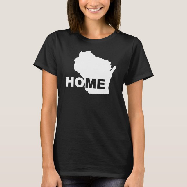 T-shirts Wisconsin Maison Loin de l'État (Devant)