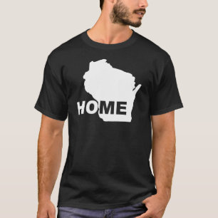 T-shirts Wisconsin Maison Loin de l'État