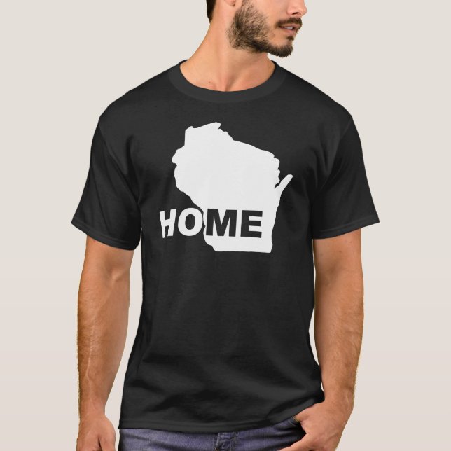 T-shirts Wisconsin Maison Loin de l'État (Devant)