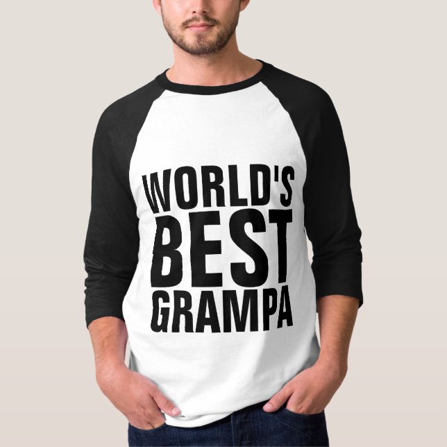 T-shirts WORLLD'S BEST GRAMPA (Devant)