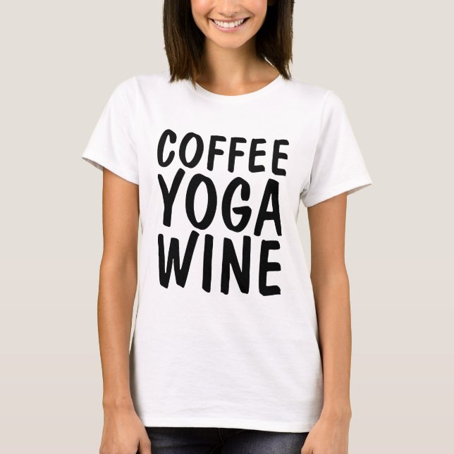 T-shirts YOGA WINE CAFÉ (Devant)