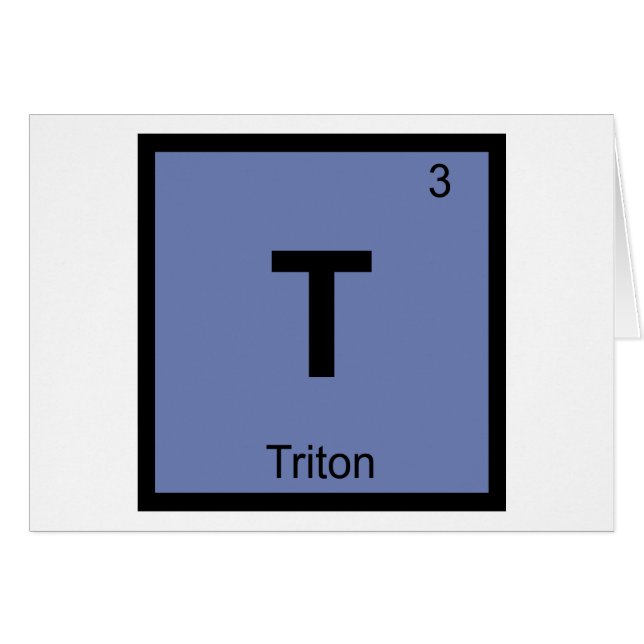 T - Triton Chimie Grecque Symbole du Tableau Pério (Devant horizontal)