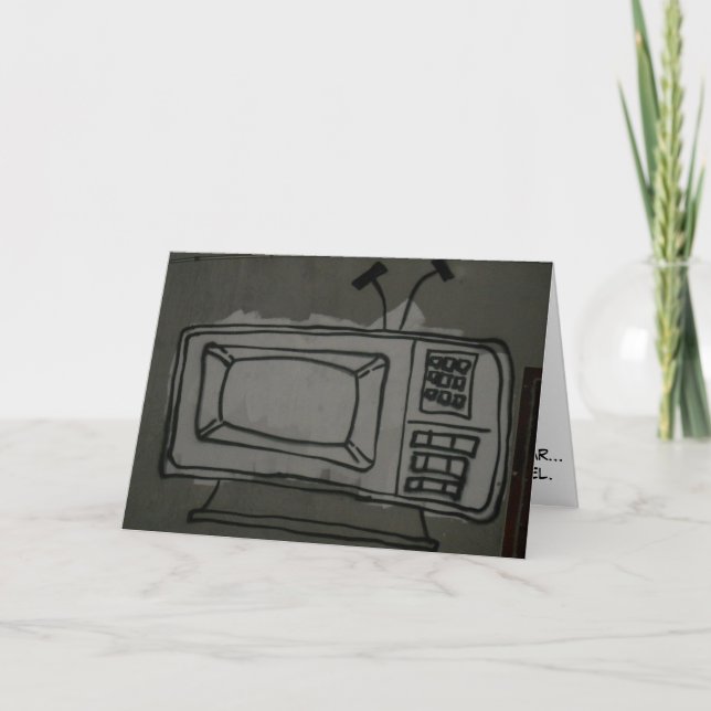 "T.V. Graffiti" Carte d'anniversaire (Devant)