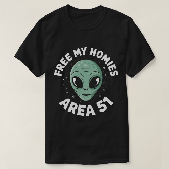 TA24-Alien Zone libre 51 T-shirt amusant (Design devant)