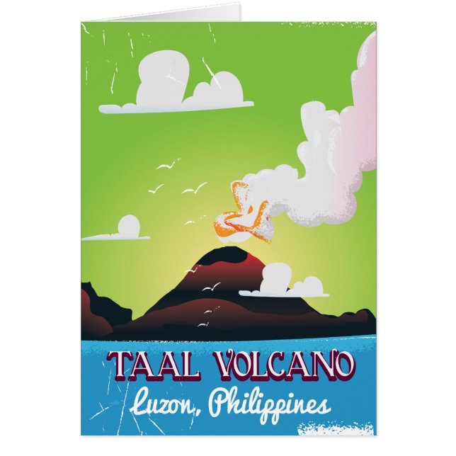 Taal Volcano Volcan Philipp affiche de voyage vint (Devant)