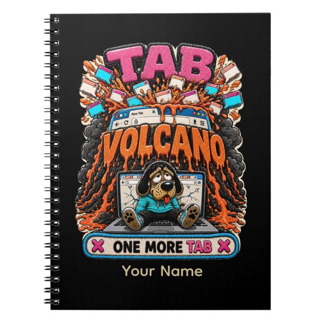 Tab Volcano Un Onglet de Plus Cahier Spirale Perso (Devant)