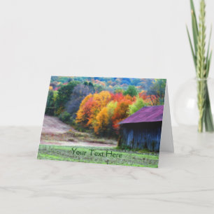 Tabac Grange Automne Feuilles Nature Carte photo