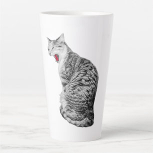 Tabby Cat à Jeu droit Mug d'art monochrome