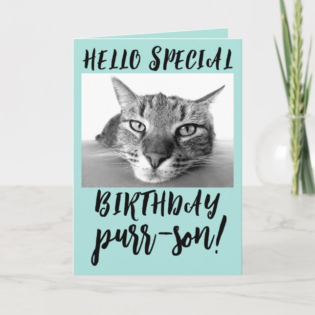 TABBY CAT ANNIVERSAIRE CARTES DE SALUT (Devant)