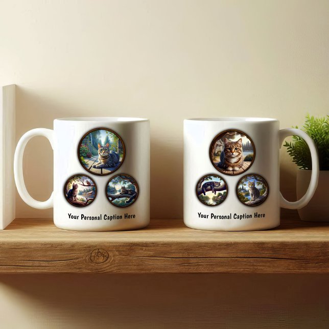 Tabby Cat Conception De Mug De Café À 6 Image (Créateur téléchargé)