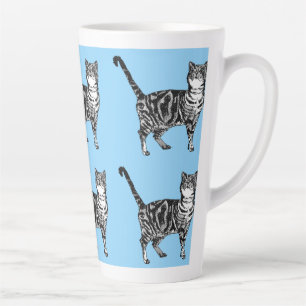 Tabby Cat Whimsical Light Cats Latte Mug