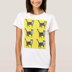 Tabby Chat chats adorables animaux rayés T-shirt
