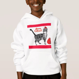 Tabby Chat Joyeux Noël Catsmus Rouge Drôle Chats H