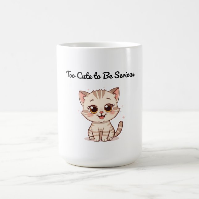 Tabby Kitten Mug – Cute Cartoon (Centre)