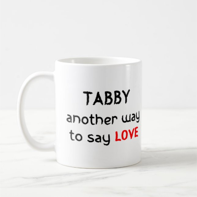 tabby love café mug (Gauche)