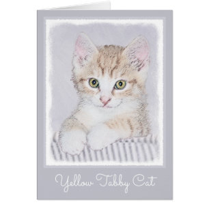 Tabby Orange Kitten Peinture - Art Chat original