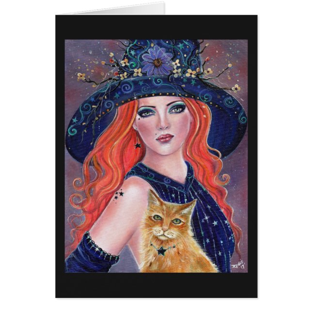 Tabitha Halloween sorcière et carte Kitty de Renee (Devant)