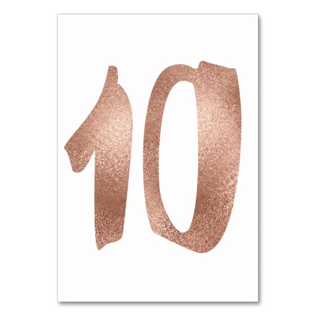 Table 10 Numéro de tableau Blanc Métallique Rose Or (Par défaut)