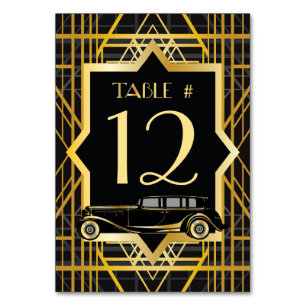 Table Années folles Gatsby Style Numéro de tableau