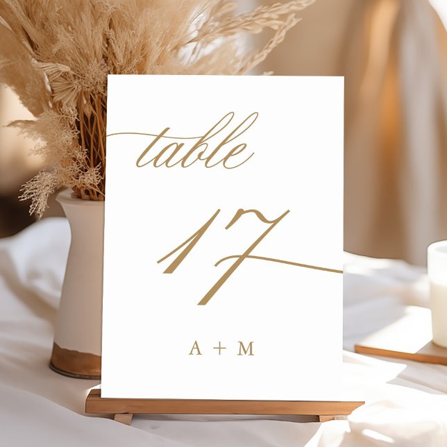 Table Appel Romantique en Calligraphie de Mariage Numéro (Créateur téléchargé)