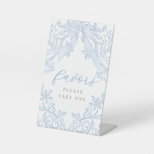 Table arc bleu élégant signe de faveurs (Recto)