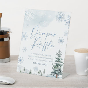 Table Baby shower de tombola de couche signe d'hiver ros