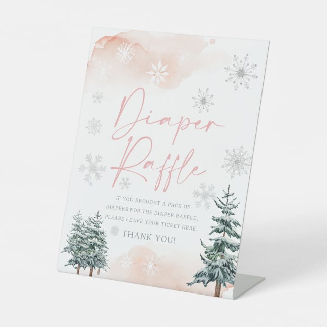Table Baby shower de tombola de couche signe d'hiver ros (Recto)