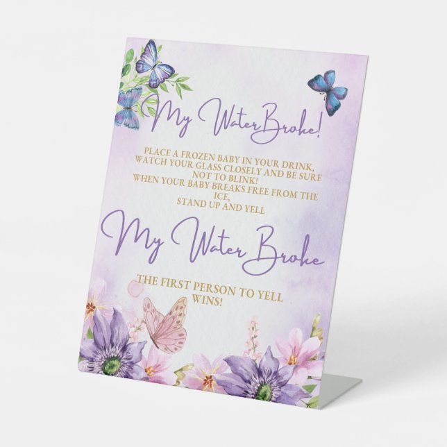 Table Baby shower papillon C'est une fille signe de piéd (Recto)