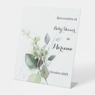 Table Baby shower verdoyant signe de bienvenue