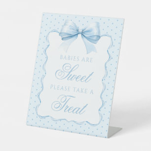 Table Bébés bleu mignon un doux signe de douche bébé gar