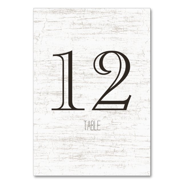 Table Birch Woodland Numéro de tableau (Dos)