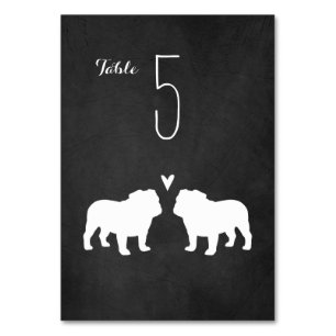 Table Bulldog Silhouettes Mariage Réception Numéro de ta