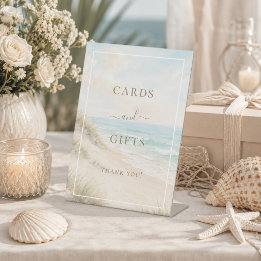 Table Carte de fête de plage cadeaux signe