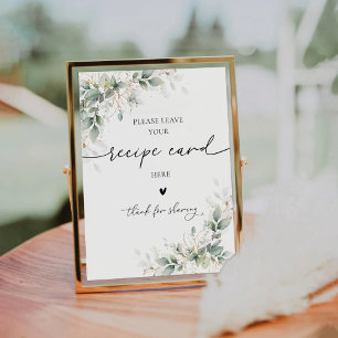Table Carte de recette or Eucalyptus Signe