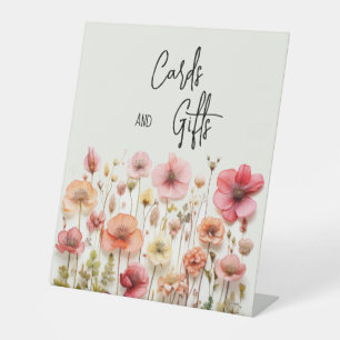 Table Cartes de Jardin fleurs sauvages et signe cadeaux