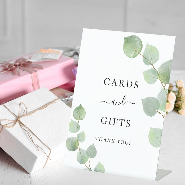 Table Cartes de mariage cadeau signe eucalyptus verdure (Créateur téléchargé)