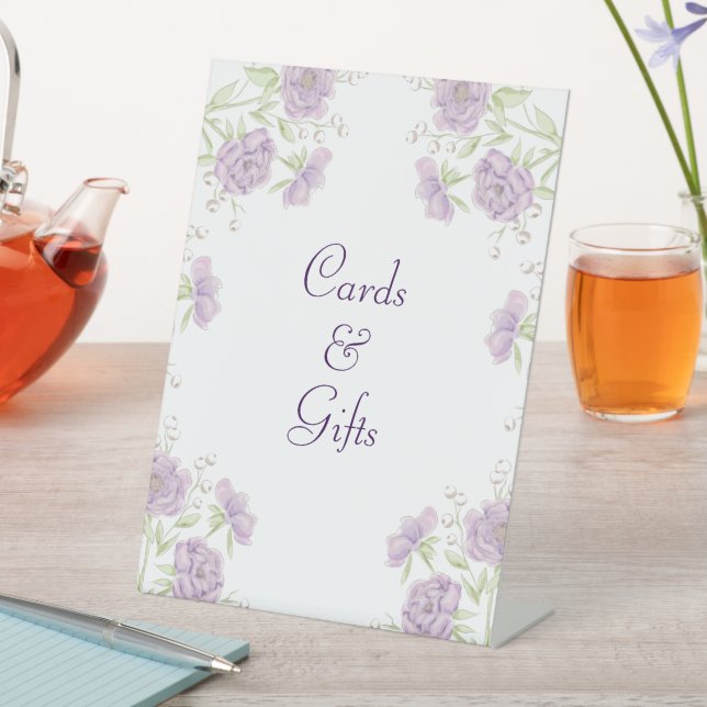 Table Cartes de mariage cadeau signe lavande rose pourpr (In SItu)