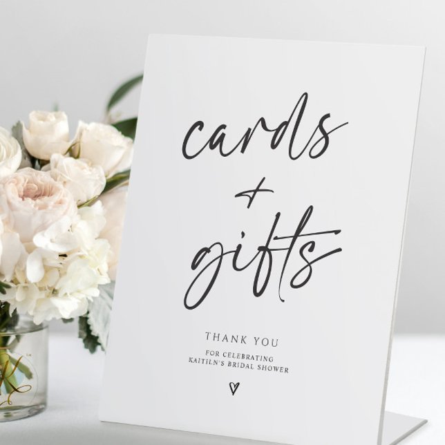 Table Cartes et Cadeaux de Mariage Signe Moderne Minimal (Créateur téléchargé)