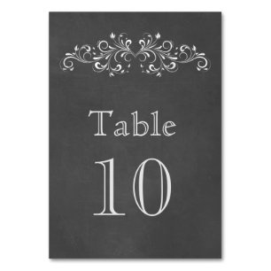 Table Chalkboard Flourdir et tourbillon Numéro de tabl