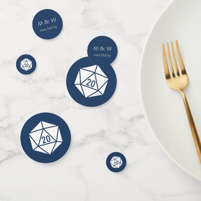 Table Chic dans Marine Table Confetti (Groupe)