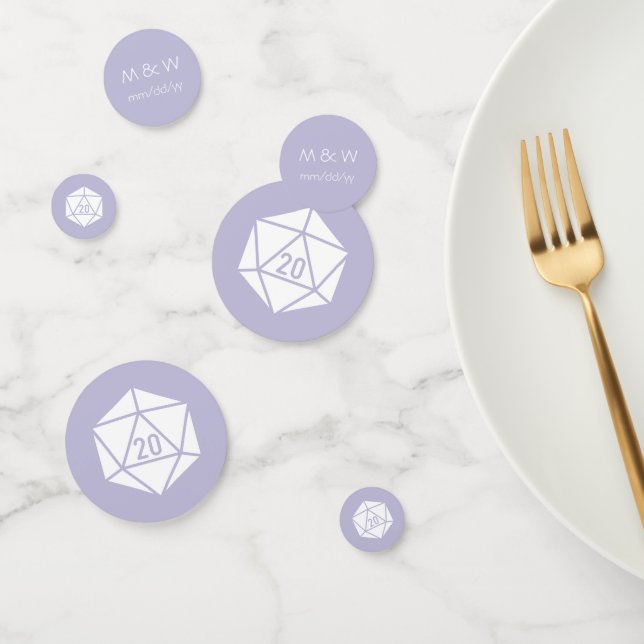 Table Chic en Lavender Table Confetti (Groupe)